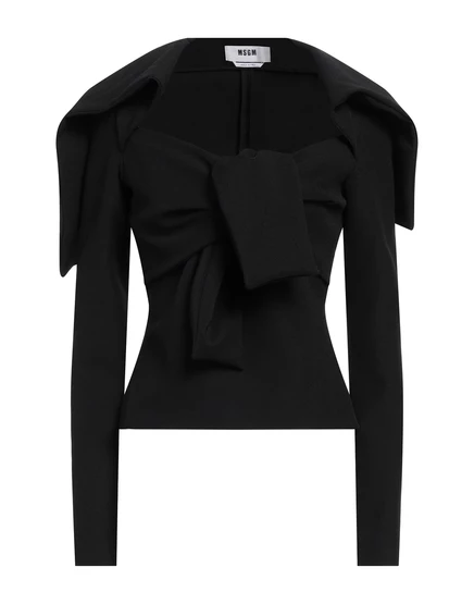 Женская блузка MSGM JADR с бантом, черная