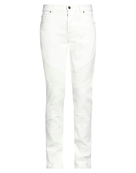 Мужские джинсы Balmain скинни, белые