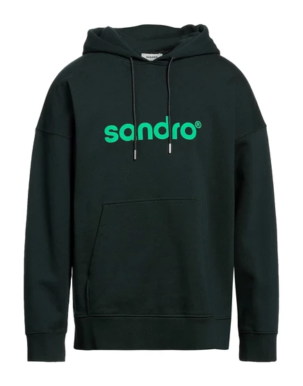 Мужское худи Sandro PAPERMAG, темно-зеленое