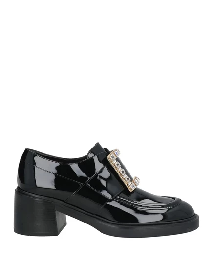 Женские лоферы Roger Vivier Papermag из лакированной кожи, чёрные