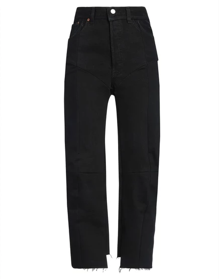 Женские джинсы VETEMENTS PAPERMAG, бойфренд, чёрные