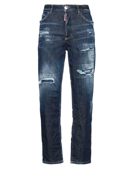 Женские джинсы DSquared2 прямого кроя, синие