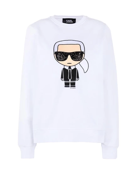 Женский свитшот Karl Lagerfeld с пайетками, белый