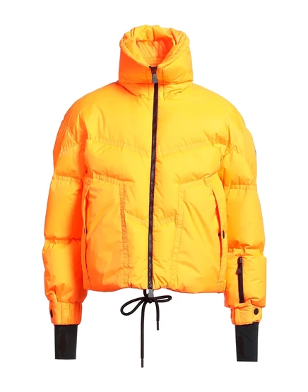 Мужской пуховик Moncler короткий на гусином пуху, оранжевый