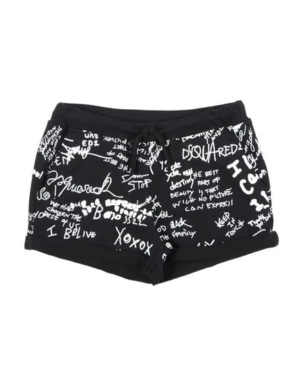 Женские шорты DSquared2 с логотипом, черные