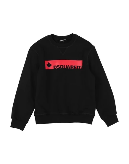 Детский свитшот DSquared2 с логотипом, чёрный