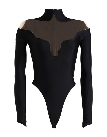 Женское боди Mugler, чёрное