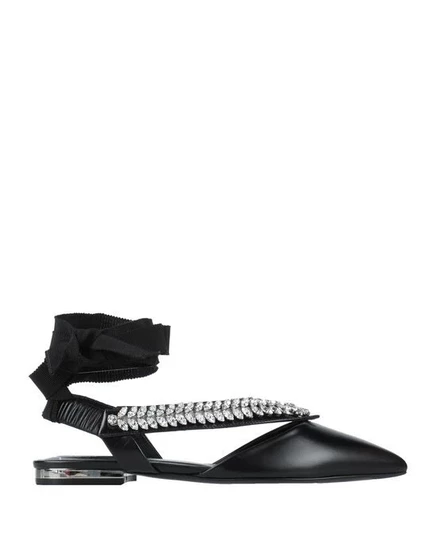 Женские балетки Roger Vivier со стразами, чёрные