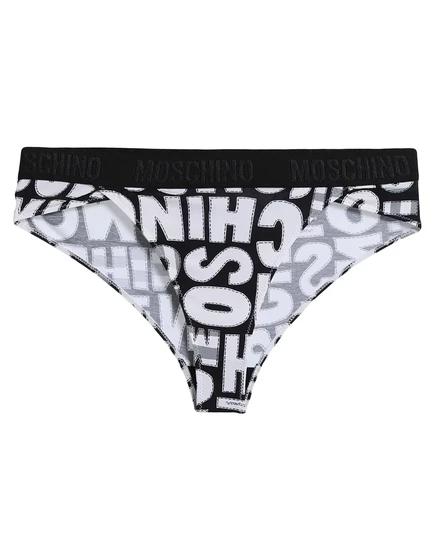 Женские трусы Moschino Papermag, черные