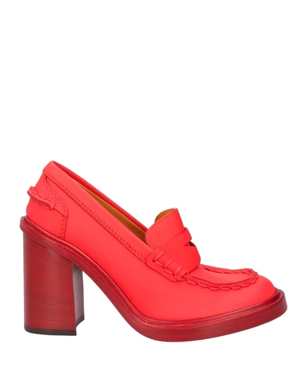 Женские лоферы Tod's Papermag, кожаные, коралловые