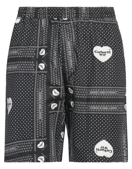 Мужские шорты Carhartt из хлопка, черные