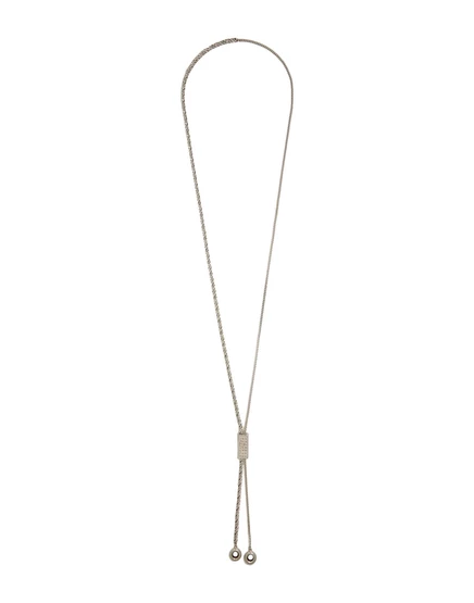 Женское колье MM6 MAISON MARGIELA из латуни, серебристое