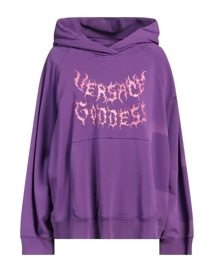 Женское худи Versace с пайетками, фиолетовое