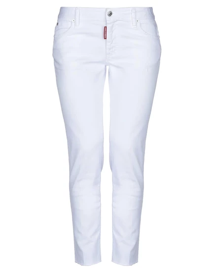 Женские брюки DSquared2 Wonderwoman, зауженные, белые
