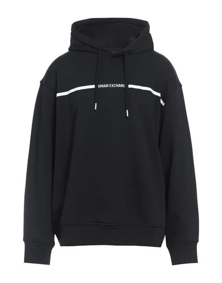 Толстовка Armani Exchange с капюшоном, иссиня-чёрная