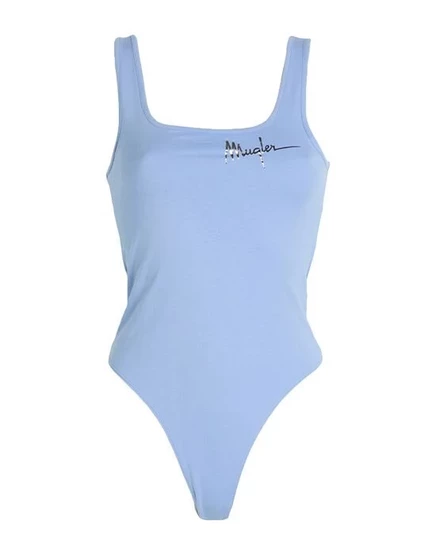 MUGLER Топ-боди голубой