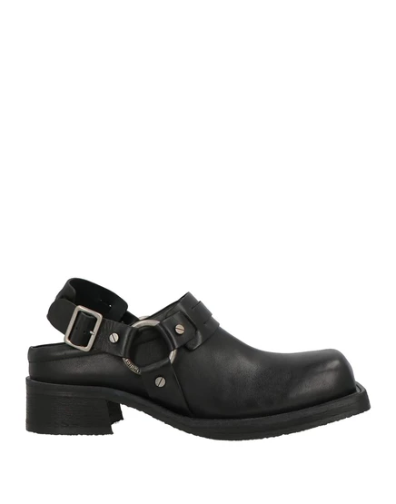 Женские мюли Acne Studios WONDERWOMAN кожаные, чёрные