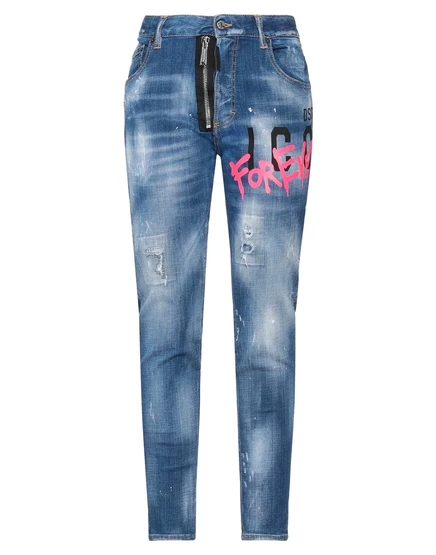Женские джинсы DSquared2 Agata скинни высокая талия, синие