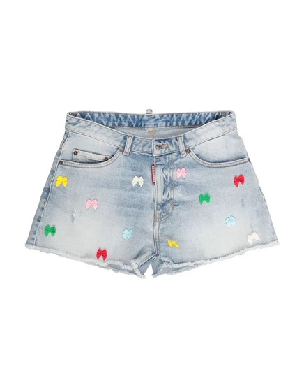 Женские джинсовые шорты Dsquared2 Junior, синие