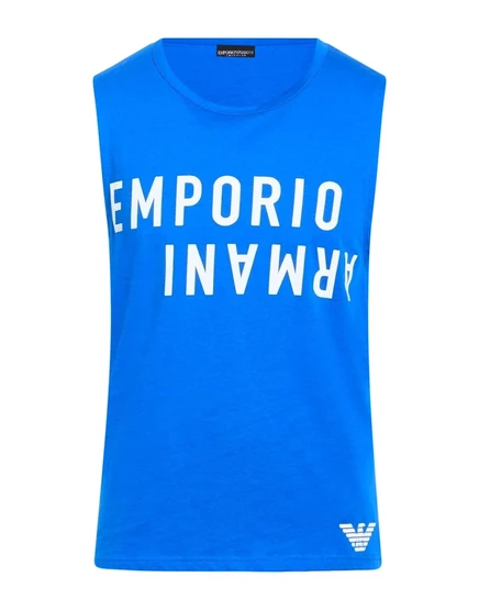 Мужская футболка Emporio Armani Inseason с логотипом, ярко‑синяя