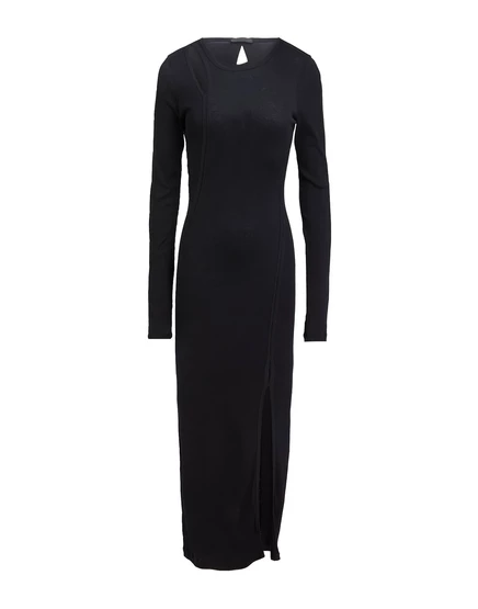 Женское платье Helmut Lang макси футляр с разрезами, черное