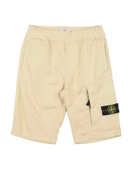 Шорты для мальчиков Stone Island Junior хлопок, кремовые