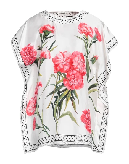 Женский шелковый топ Dolce & Gabbana, белый