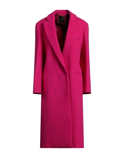 Женское пальто PINKO однобортное, велюр, фуксия