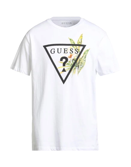 Мужская футболка Guess с принтом, белая