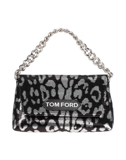 Женская сумка Tom Ford WONDERWOMAN, с леопардовым принтом, черная