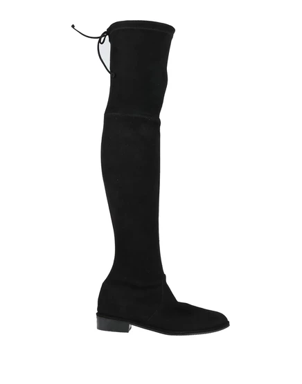Женские ботфорты Stuart Weitzman, замшевые, черные