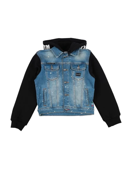Детская джинсовая куртка Philipp Plein, синяя