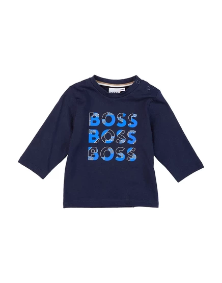 Детское боди Boss Baby с длинными рукавами, сине-чёрное