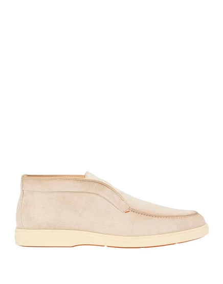 Мужские ботинки Santoni Lorenz_SP, замшевые, кремовые