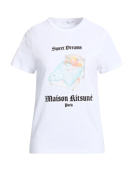 Женская футболка Maison Kitsuné с логотипом, белая
