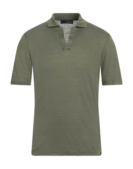 Мужское поло Lardini, зелёное милитари