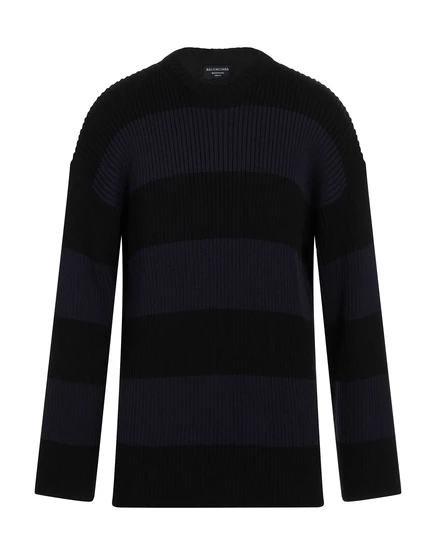 Мужской свитер Balenciaga Hamish хлопковый, чёрный