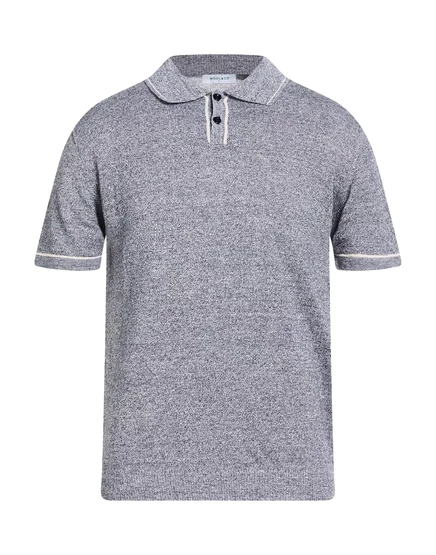 Мужское поло Wool & Co Lorenz_SP, тёмно-синее