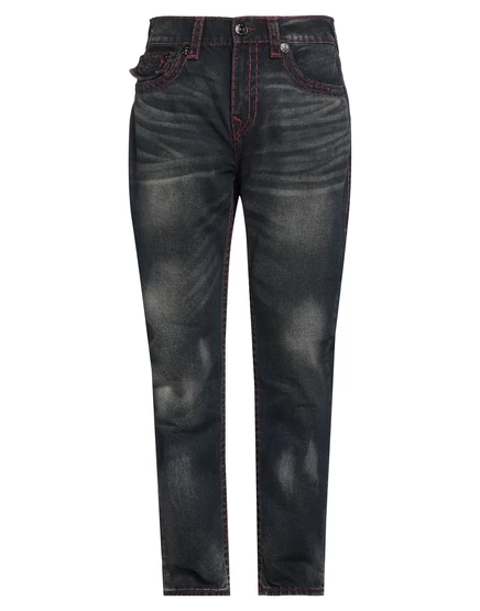 Мужские джинсы True Religion прямые, чёрные
