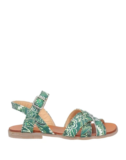 Женские босоножки Etro promotion_kid кожаные, зелёные