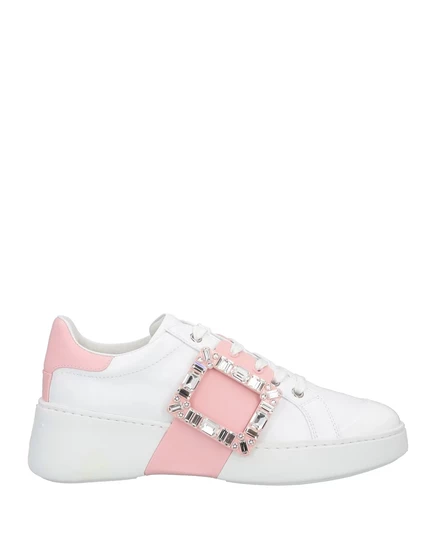 Женские кеды Roger Vivier кожаные, белые