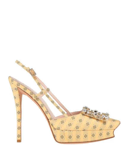 Женские туфли Roger Vivier Pumps, текстиль, светло-жёлтые