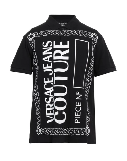 Мужское поло Versace Jeans Couture Lorenz_SP, хлопок, черное