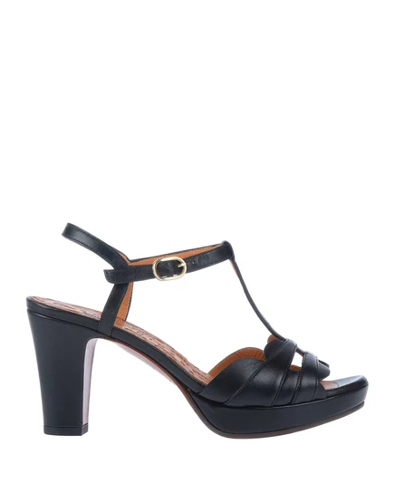 Женские сандалии Chie Mihara Sandals кожаные, чёрные