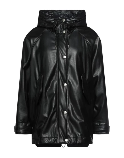 Женское пальто Ermanno Scervino Papermag, экокожа, чёрное