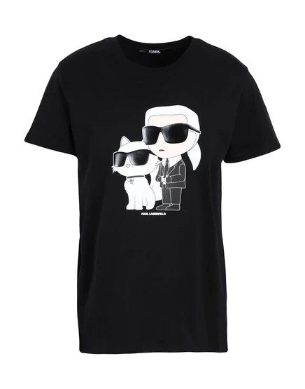 Женская футболка Karl Lagerfeld PAPERMAG, черная