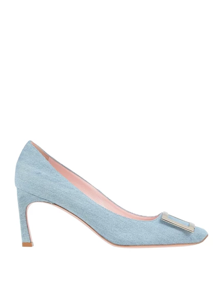 Женские туфли Roger Vivier Pumps джинсовые, лазурные