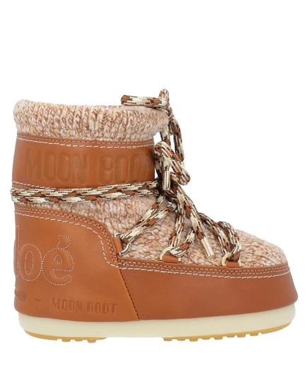 Женские ботинки CHLOÉ x MOON BOOT JADR тёплые, верблюжие
