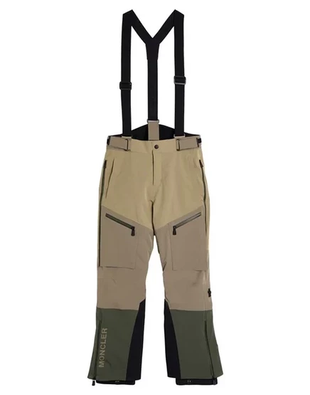 Лыжные брюки Moncler Grenoble технические, шалфейно-зелёные