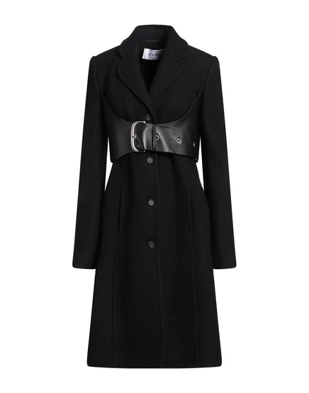Женское пальто Off-White с поясом, черное